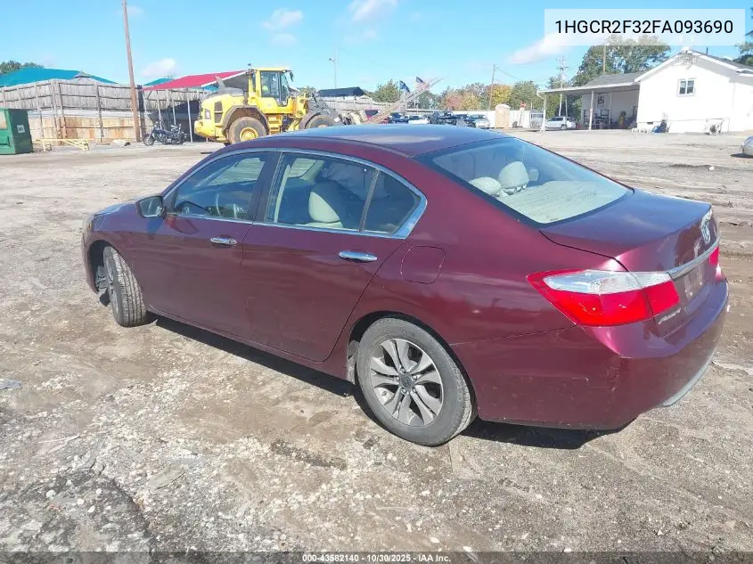 1HGCR2F32FA093690 2015 Honda Accord Lx