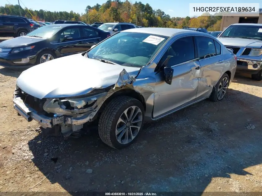1HGCR2F5XFA189634 2015 Honda Accord Sport