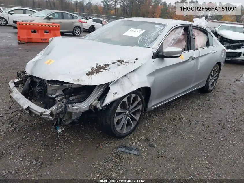 1HGCR2F56FA151091 2015 Honda Accord Sport
