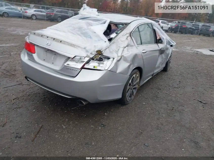 1HGCR2F56FA151091 2015 Honda Accord Sport