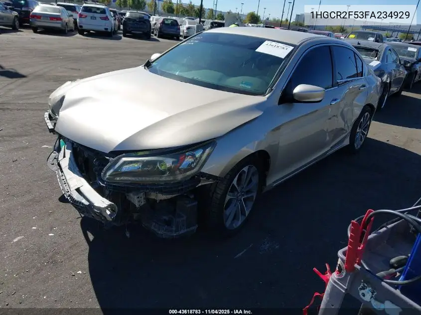 1HGCR2F53FA234929 2015 Honda Accord Sport