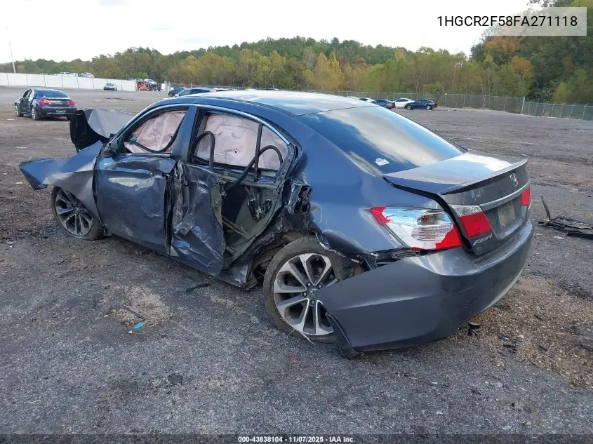 1HGCR2F58FA271118 2015 Honda Accord Sport