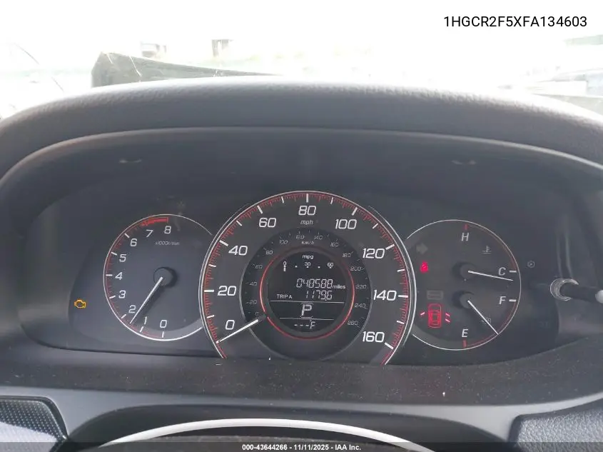 1HGCR2F5XFA134603 2015 Honda Accord Sport