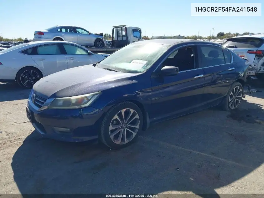 1HGCR2F54FA241548 2015 Honda Accord Sport
