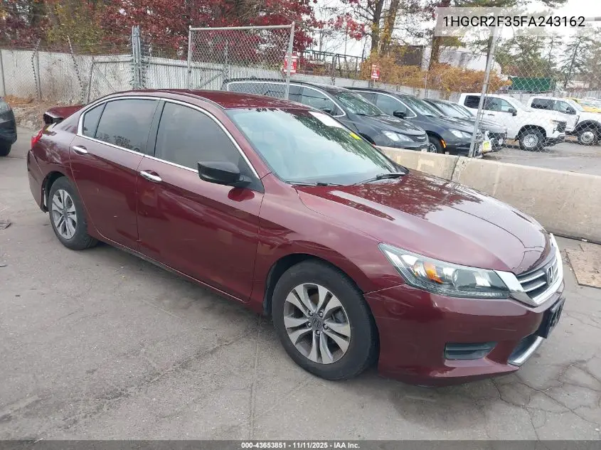 1HGCR2F35FA243162 2015 Honda Accord Lx