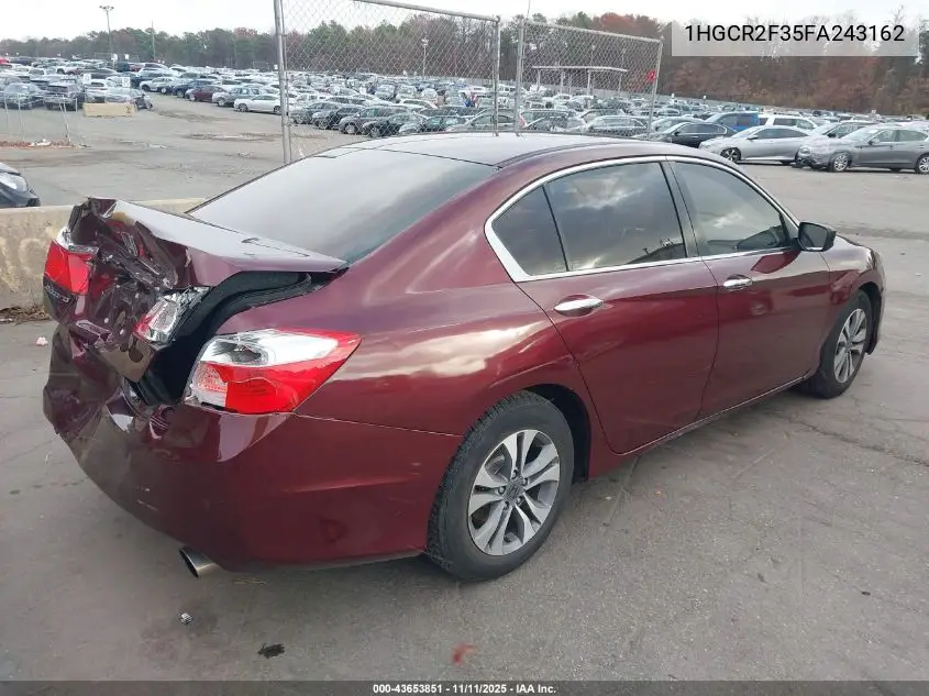 1HGCR2F35FA243162 2015 Honda Accord Lx