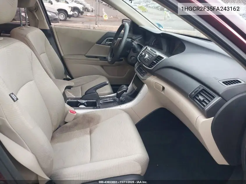 1HGCR2F35FA243162 2015 Honda Accord Lx