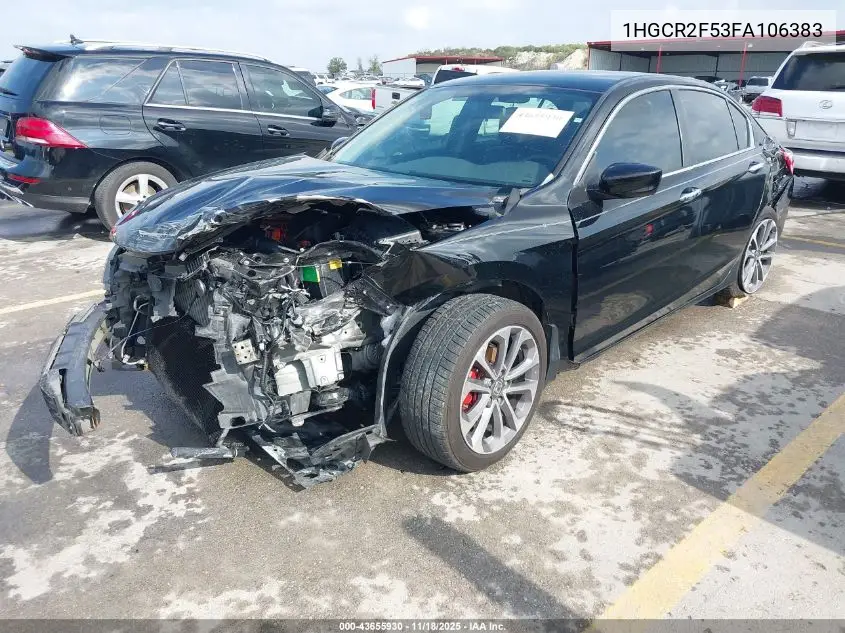1HGCR2F53FA106383 2015 Honda Accord Sport