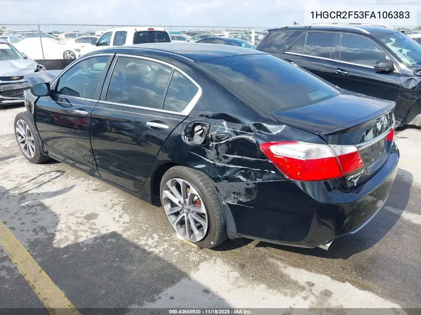 1HGCR2F53FA106383 2015 Honda Accord Sport