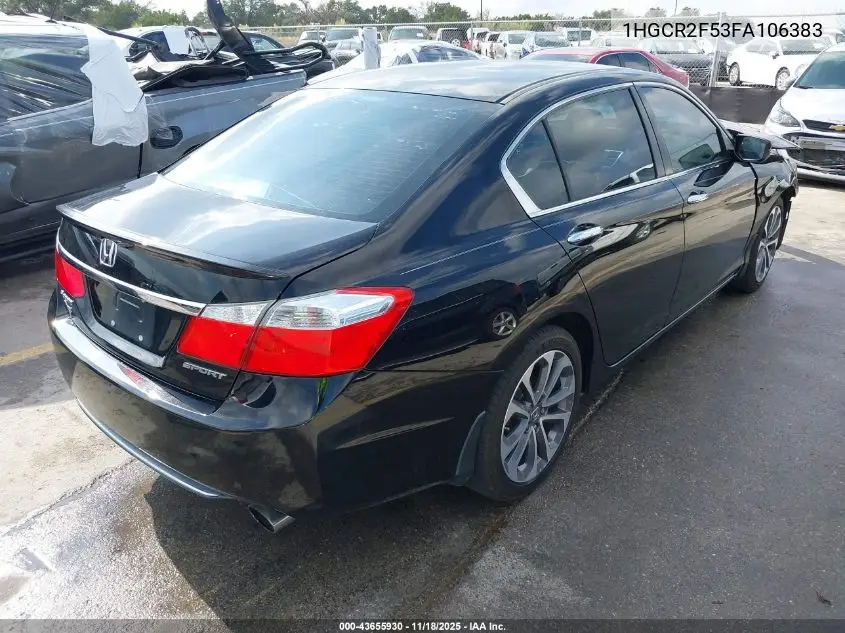 1HGCR2F53FA106383 2015 Honda Accord Sport