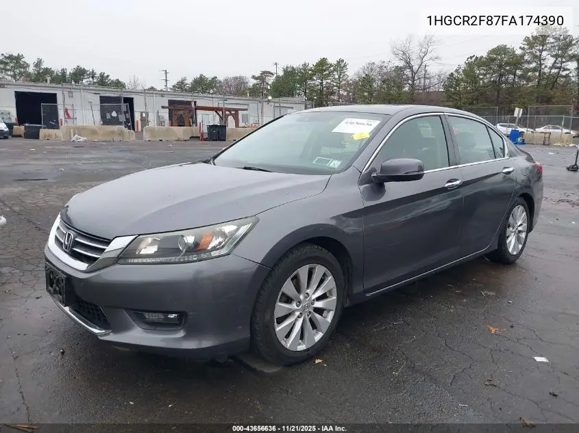 1HGCR2F87FA174390 2015 Honda Accord Ex-L