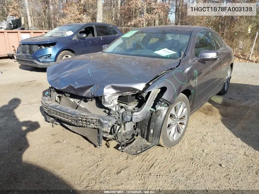 1HGCT1B78FA003138 2015 Honda Accord Ex