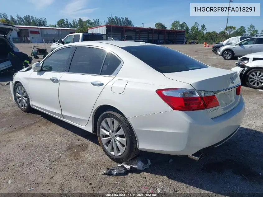 1HGCR3F87FA018291 2015 Honda Accord Ex-L V-6