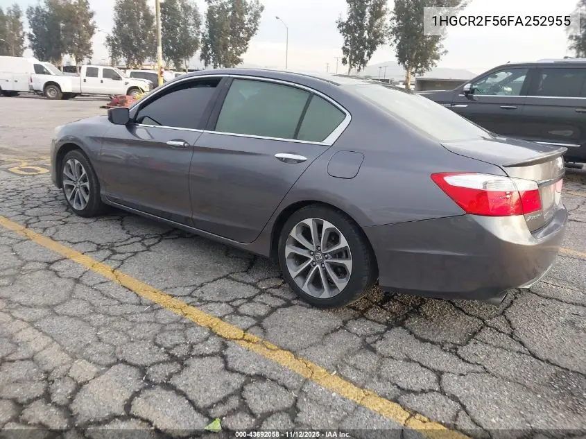 1HGCR2F56FA252955 2015 Honda Accord Sport