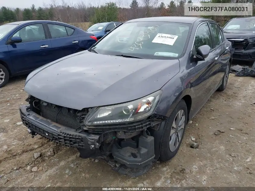 1HGCR2F37FA080031 2015 Honda Accord Lx