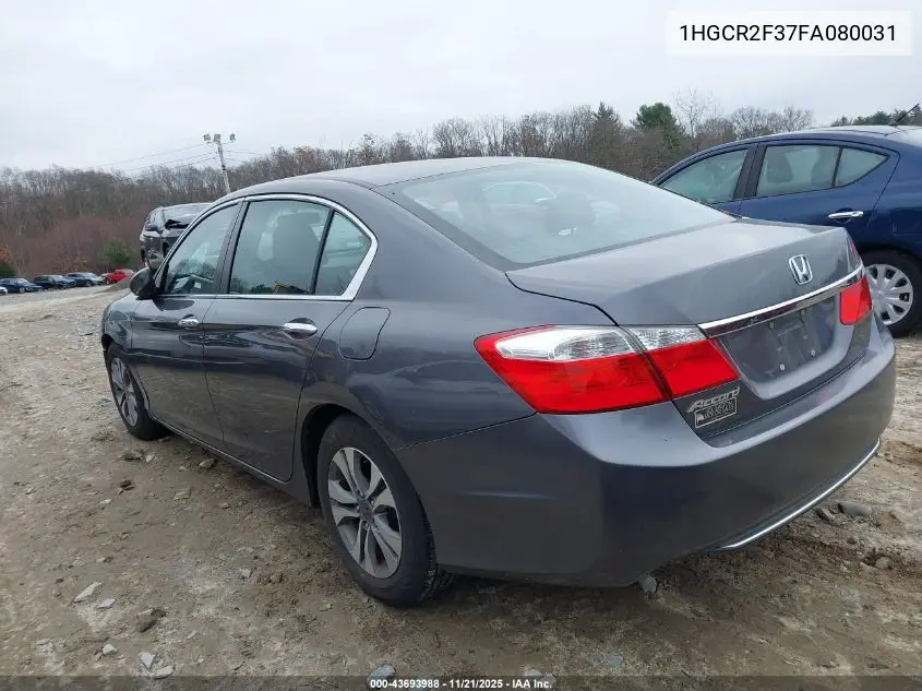 1HGCR2F37FA080031 2015 Honda Accord Lx