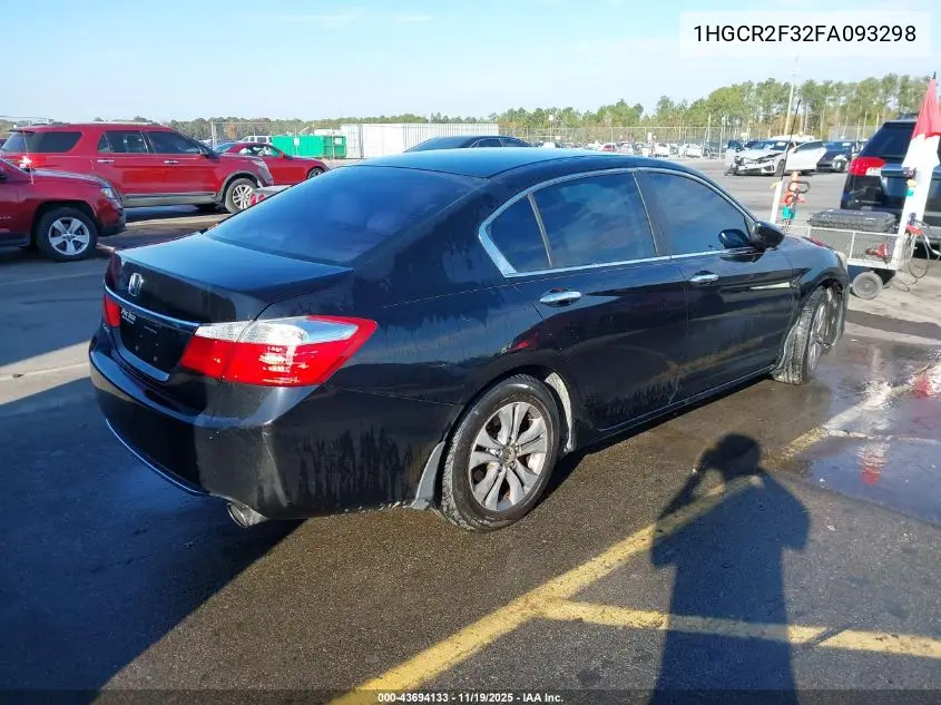 1HGCR2F32FA093298 2015 Honda Accord Lx