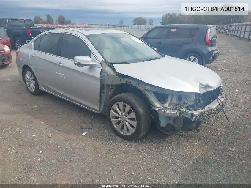 1HGCR3F84FA001514 2015 Honda Accord Ex-L V-6