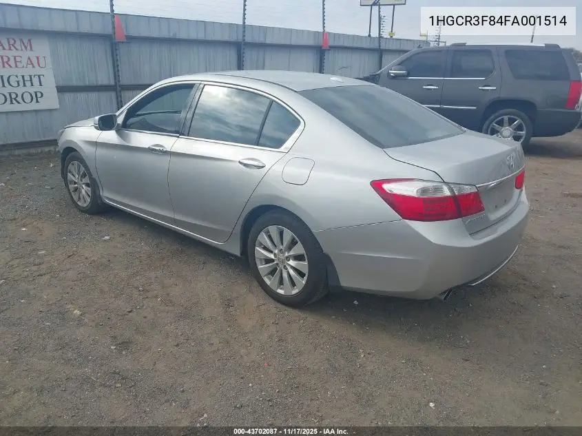 1HGCR3F84FA001514 2015 Honda Accord Ex-L V-6