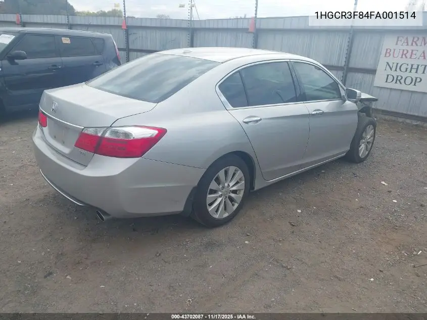 1HGCR3F84FA001514 2015 Honda Accord Ex-L V-6