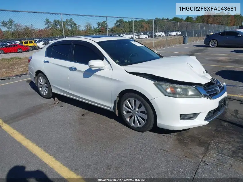 1HGCR2F8XFA043681 2015 Honda Accord Ex-L