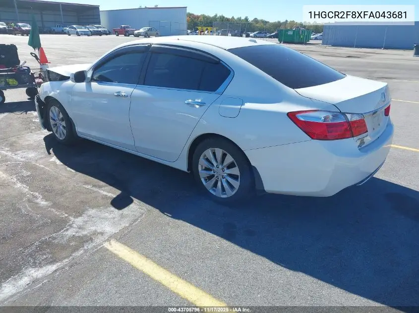 1HGCR2F8XFA043681 2015 Honda Accord Ex-L