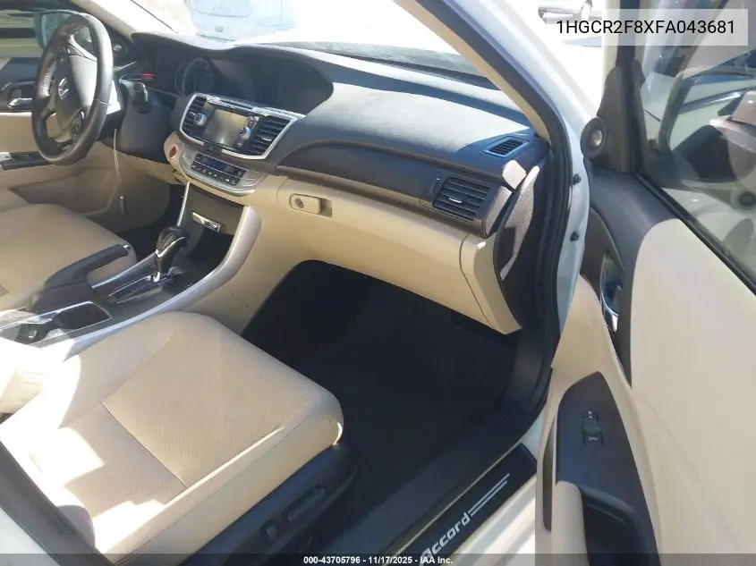 1HGCR2F8XFA043681 2015 Honda Accord Ex-L