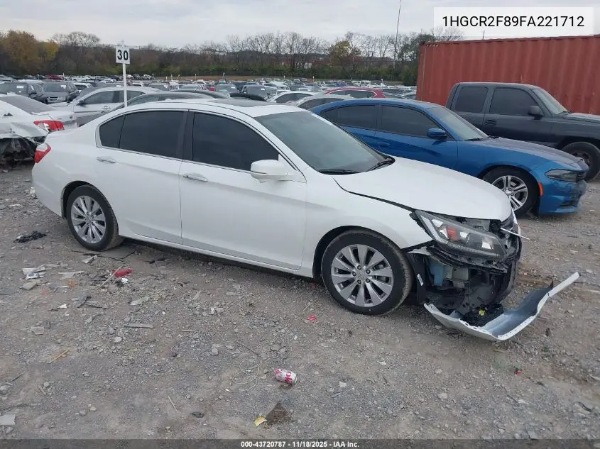 1HGCR2F89FA221712 2015 Honda Accord Ex-L