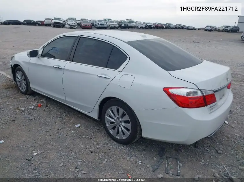 1HGCR2F89FA221712 2015 Honda Accord Ex-L