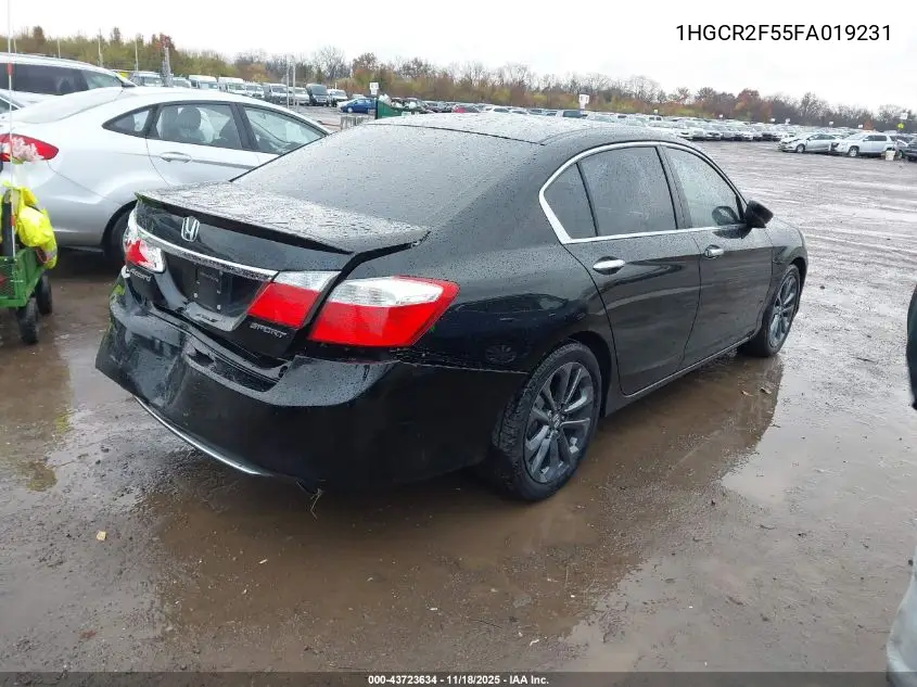 1HGCR2F55FA019231 2015 Honda Accord Sport