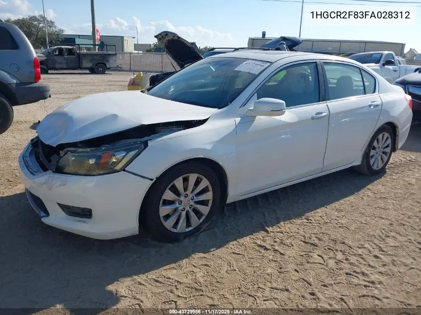1HGCR2F83FA028312 2015 Honda Accord Ex-L