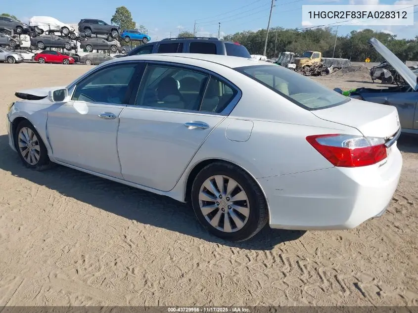 1HGCR2F83FA028312 2015 Honda Accord Ex-L