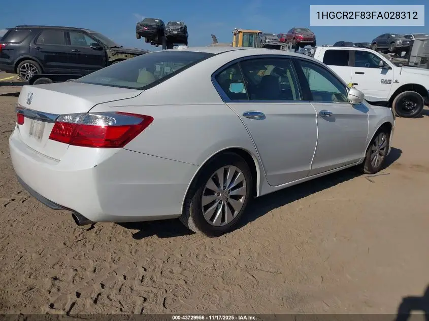 1HGCR2F83FA028312 2015 Honda Accord Ex-L