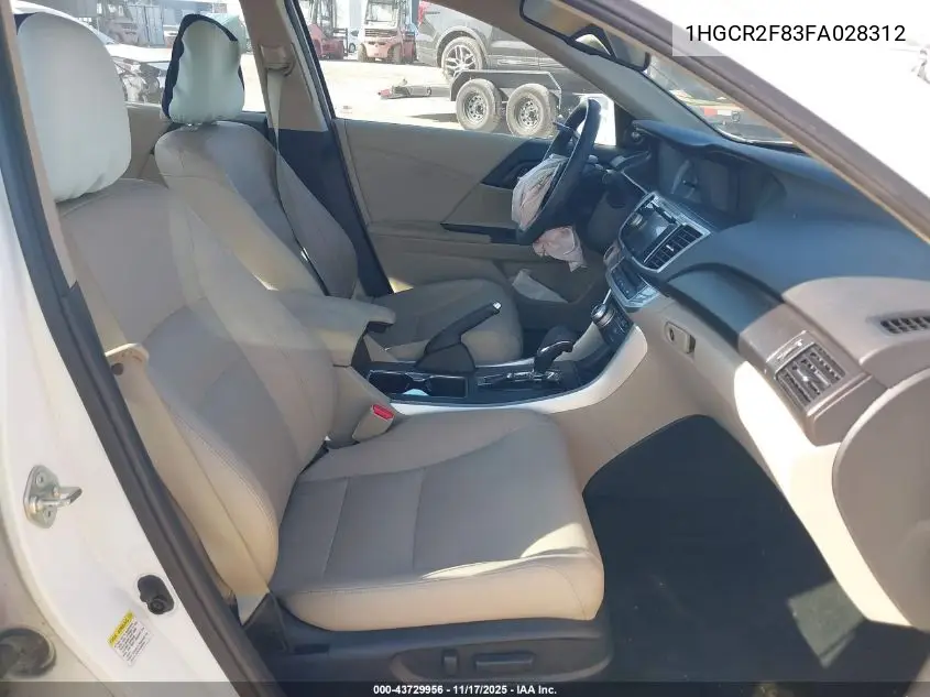 1HGCR2F83FA028312 2015 Honda Accord Ex-L