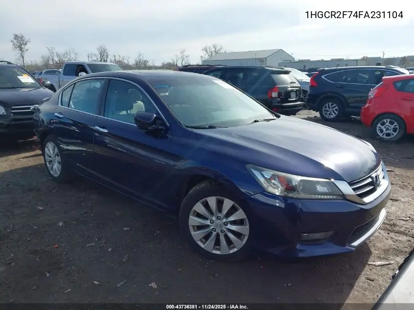 1HGCR2F74FA231104 2015 Honda Accord Ex