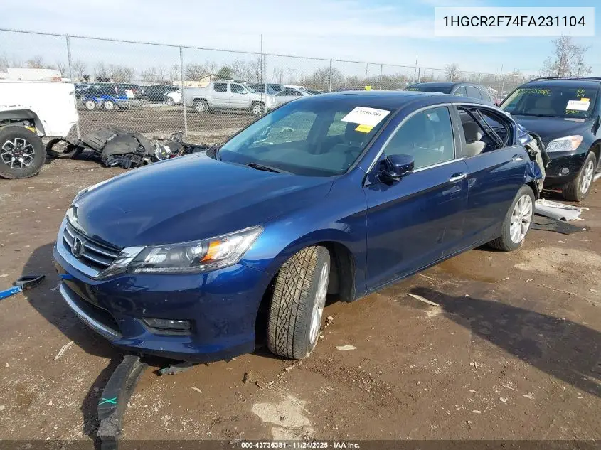 1HGCR2F74FA231104 2015 Honda Accord Ex
