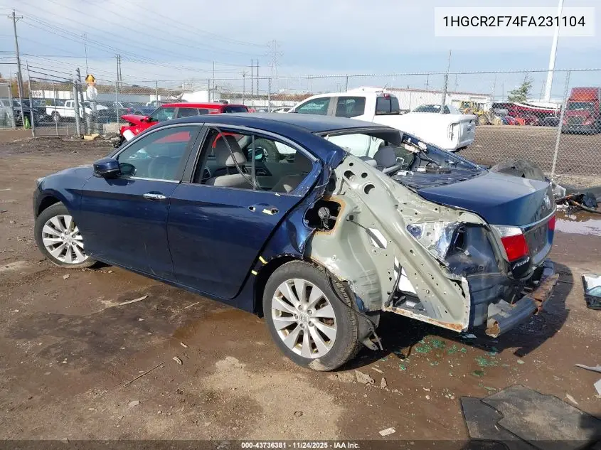 1HGCR2F74FA231104 2015 Honda Accord Ex