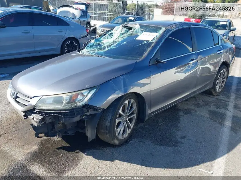 1HGCR2F56FA245326 2015 Honda Accord Sport