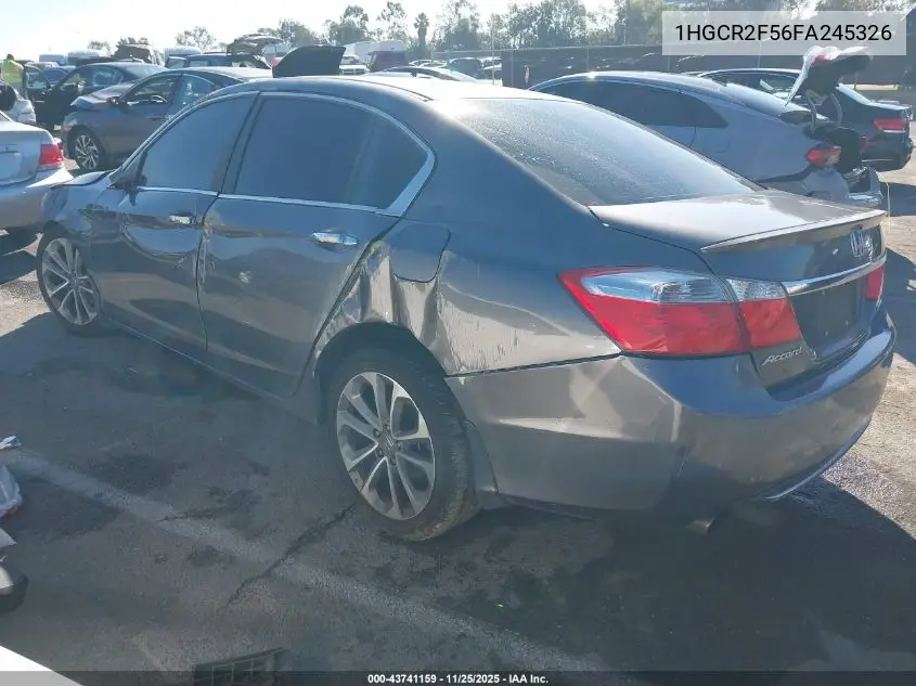 1HGCR2F56FA245326 2015 Honda Accord Sport