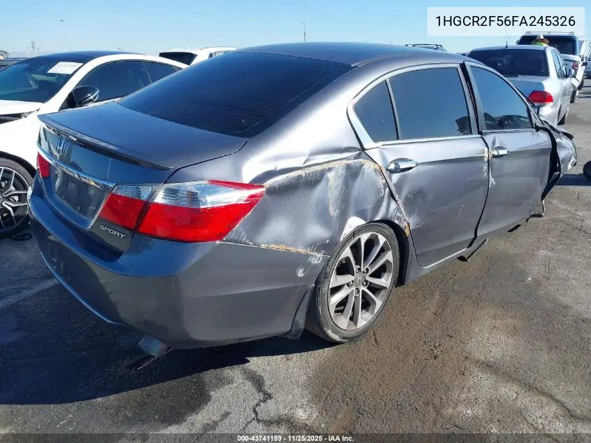 1HGCR2F56FA245326 2015 Honda Accord Sport