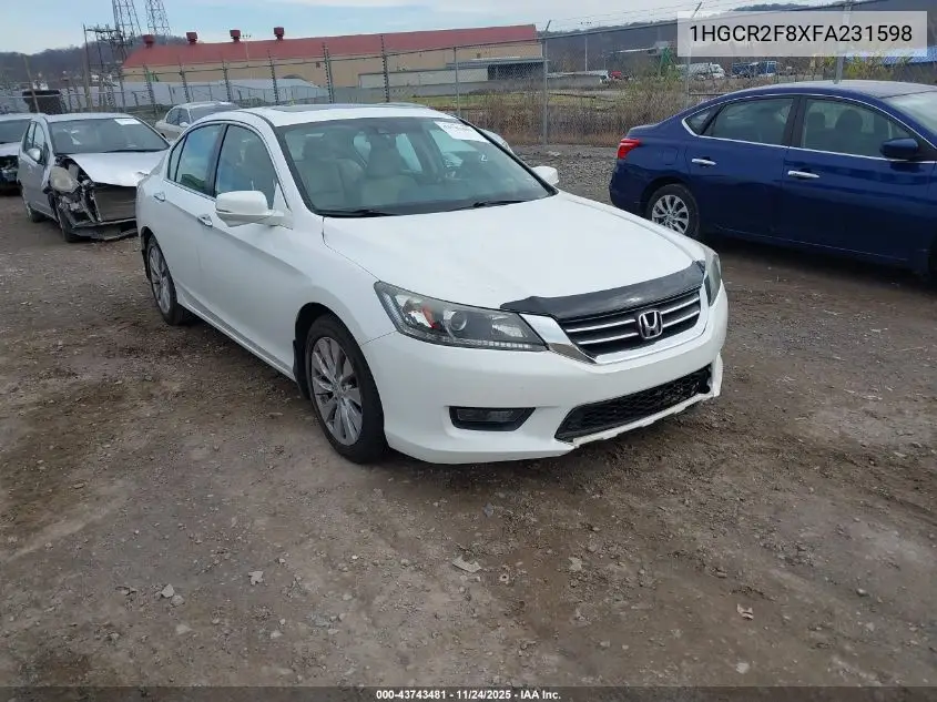 1HGCR2F8XFA231598 2015 Honda Accord Ex-L