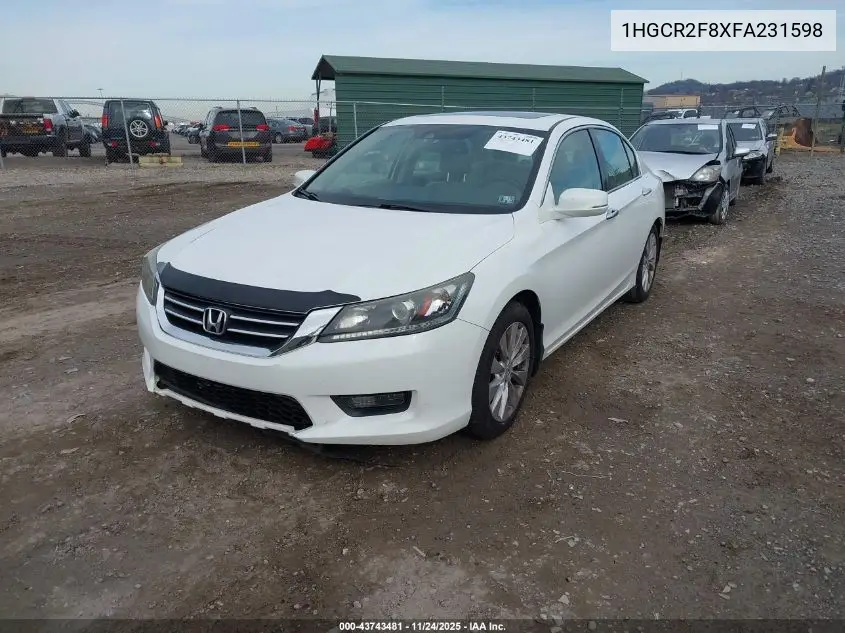 1HGCR2F8XFA231598 2015 Honda Accord Ex-L