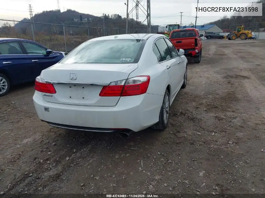 1HGCR2F8XFA231598 2015 Honda Accord Ex-L