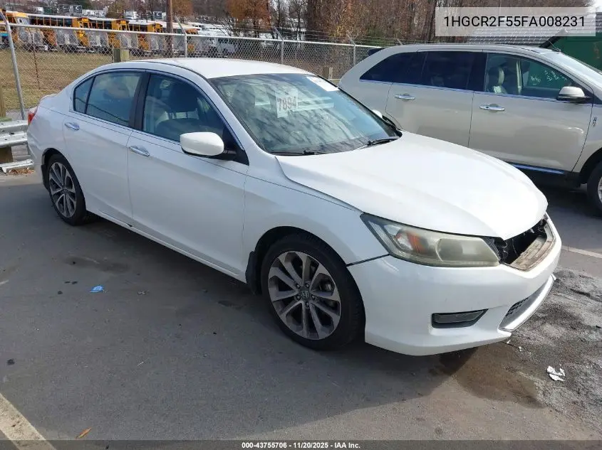 1HGCR2F55FA008231 2015 Honda Accord Sport
