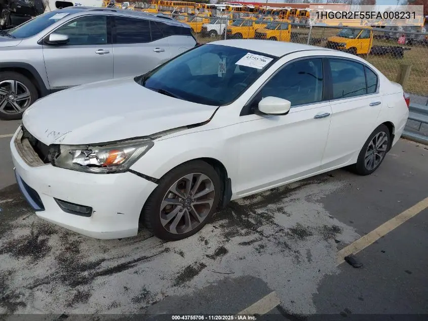 1HGCR2F55FA008231 2015 Honda Accord Sport