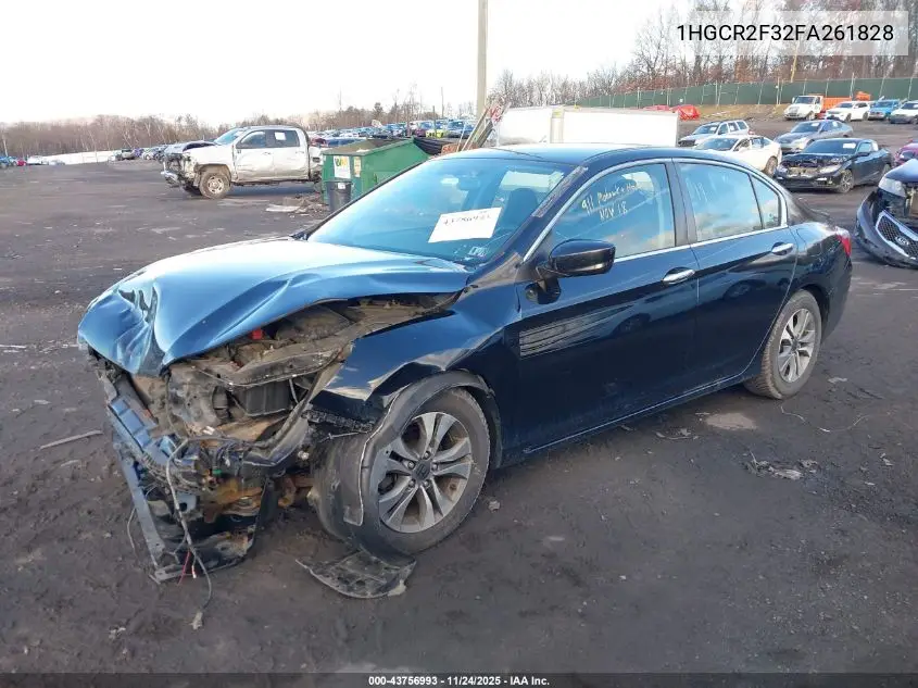 1HGCR2F32FA261828 2015 Honda Accord Lx