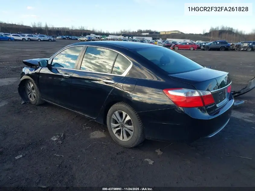 1HGCR2F32FA261828 2015 Honda Accord Lx