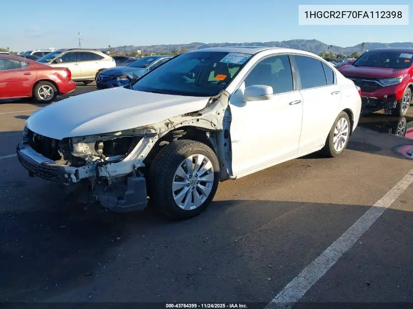 1HGCR2F70FA112398 2015 Honda Accord Ex