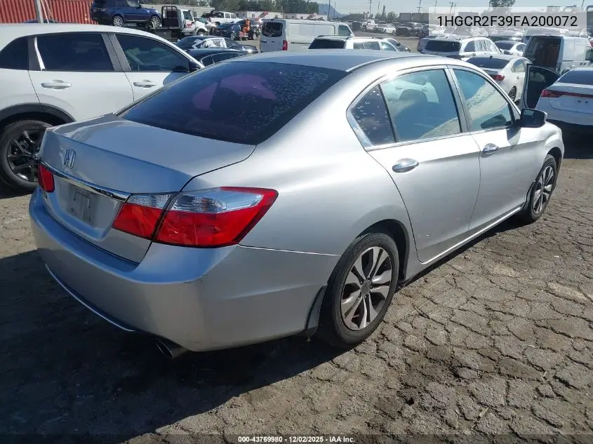 1HGCR2F39FA200072 2015 Honda Accord Lx