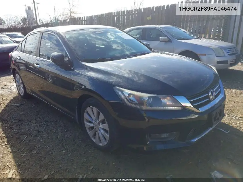 1HGCR2F89FA046474 2015 Honda Accord Ex-L